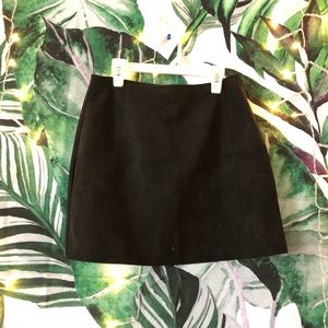 Black Suede Skirt
